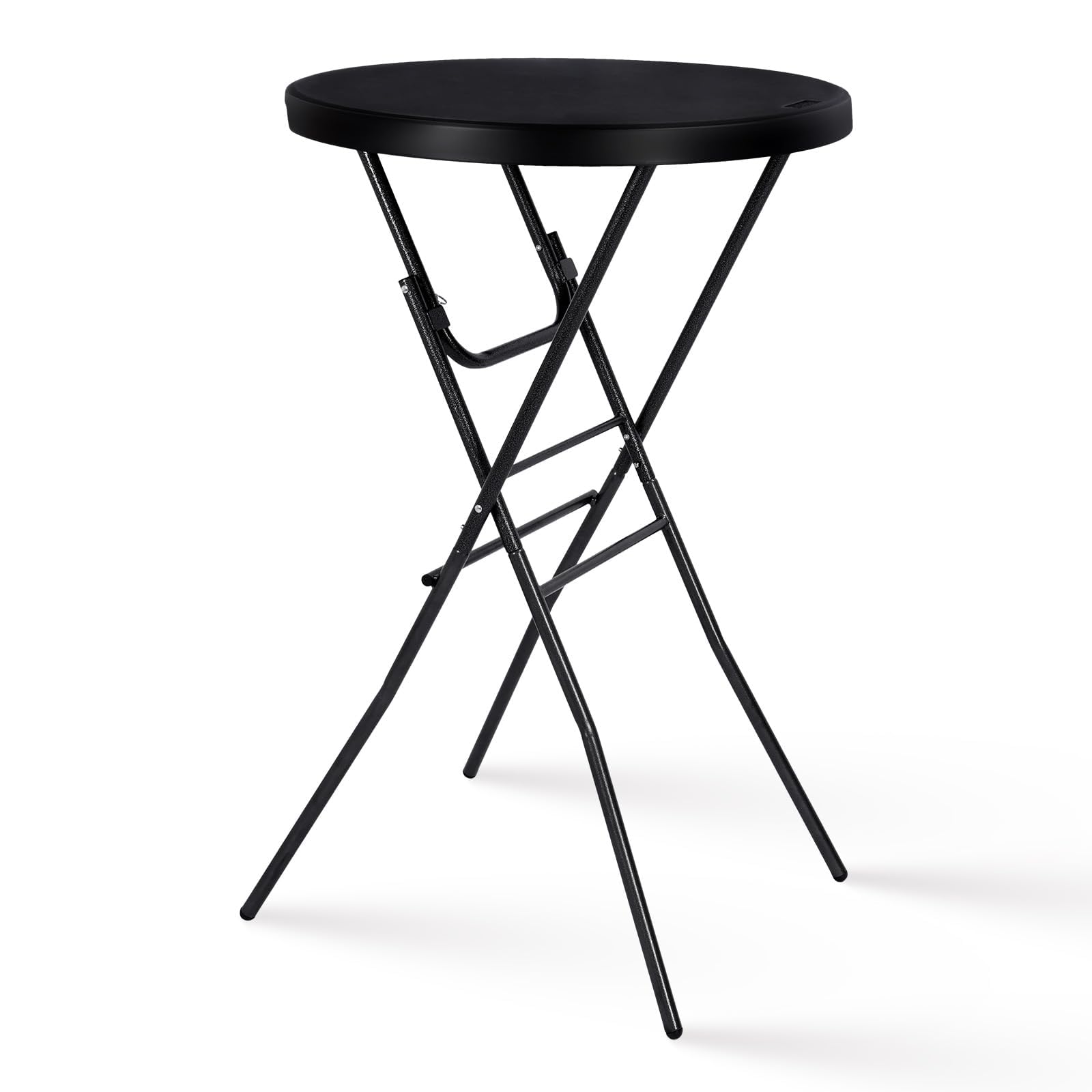 Byliable Round Folding Bar Table Ø71 (28in) x 110 cm Heavy Duty Black