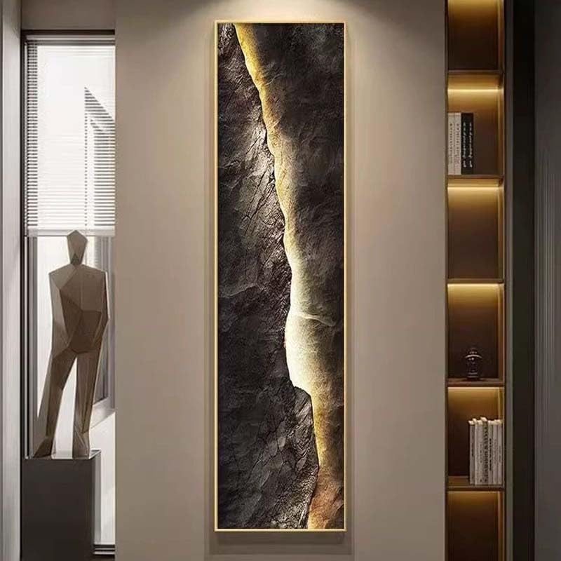 NZVZGKTNTW Pintura Decorativa De Piedra Arenisca LED, Panel De Piedra Agrietada Abstracta Retroiluminada 3D For Decoración De Sala De Estar, Dormitorio Y Pasillo(C)