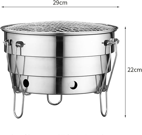 Miniatura 2 de Parrilla de carbón de barbacoa Parrilla portátil de mesa Parrilla de carbón de barbacoa de acero inoxidable Parrilla de barbacoa para parrilla de