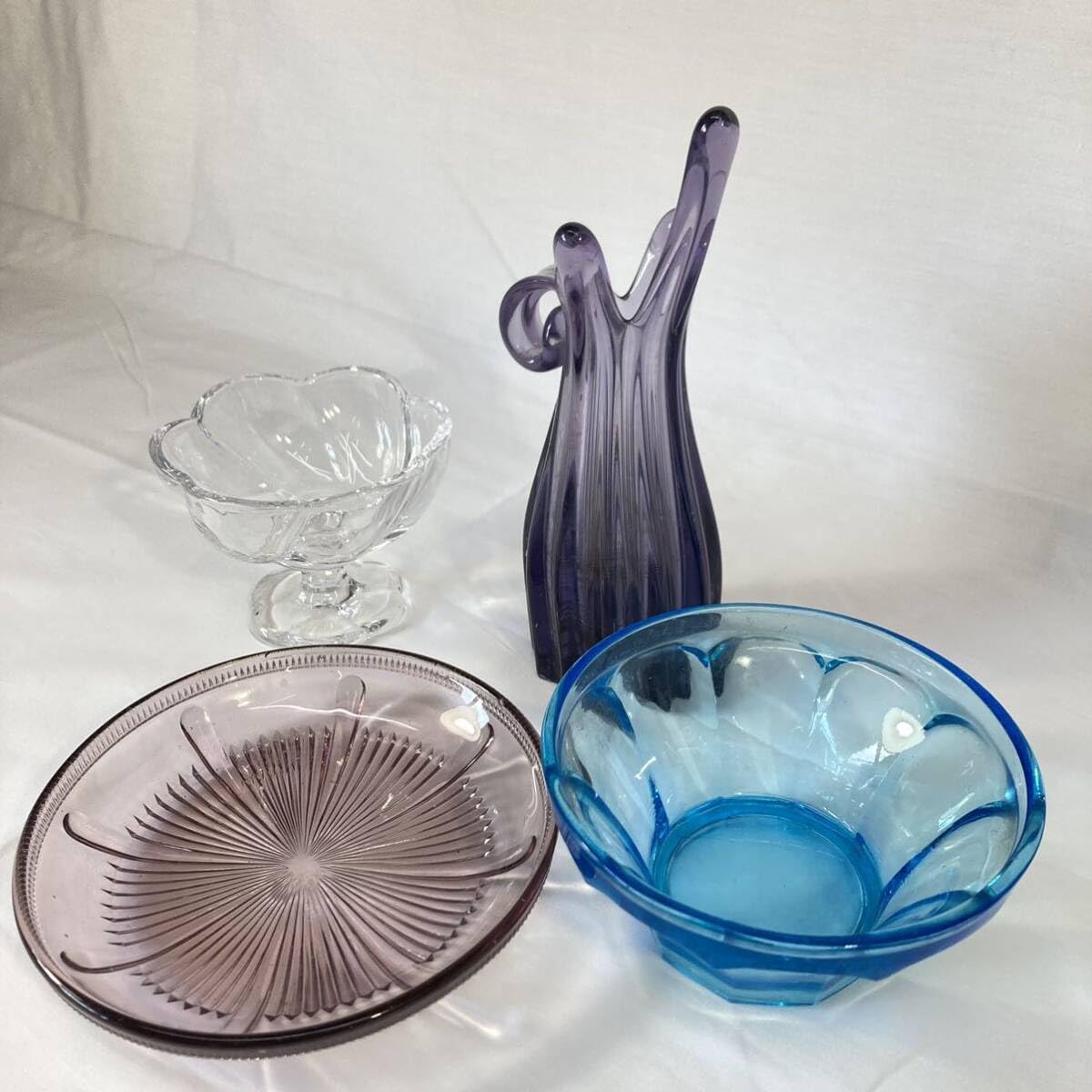 アンティーク ガラス製花形ボウル 氷コップ 2個セット 楽天市場】雪の