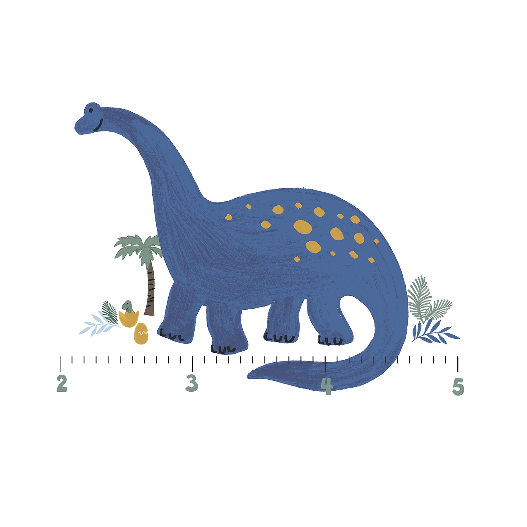 Medidor de altura infantil de dinosaurios azules RoomMates RMK5531GM para pared