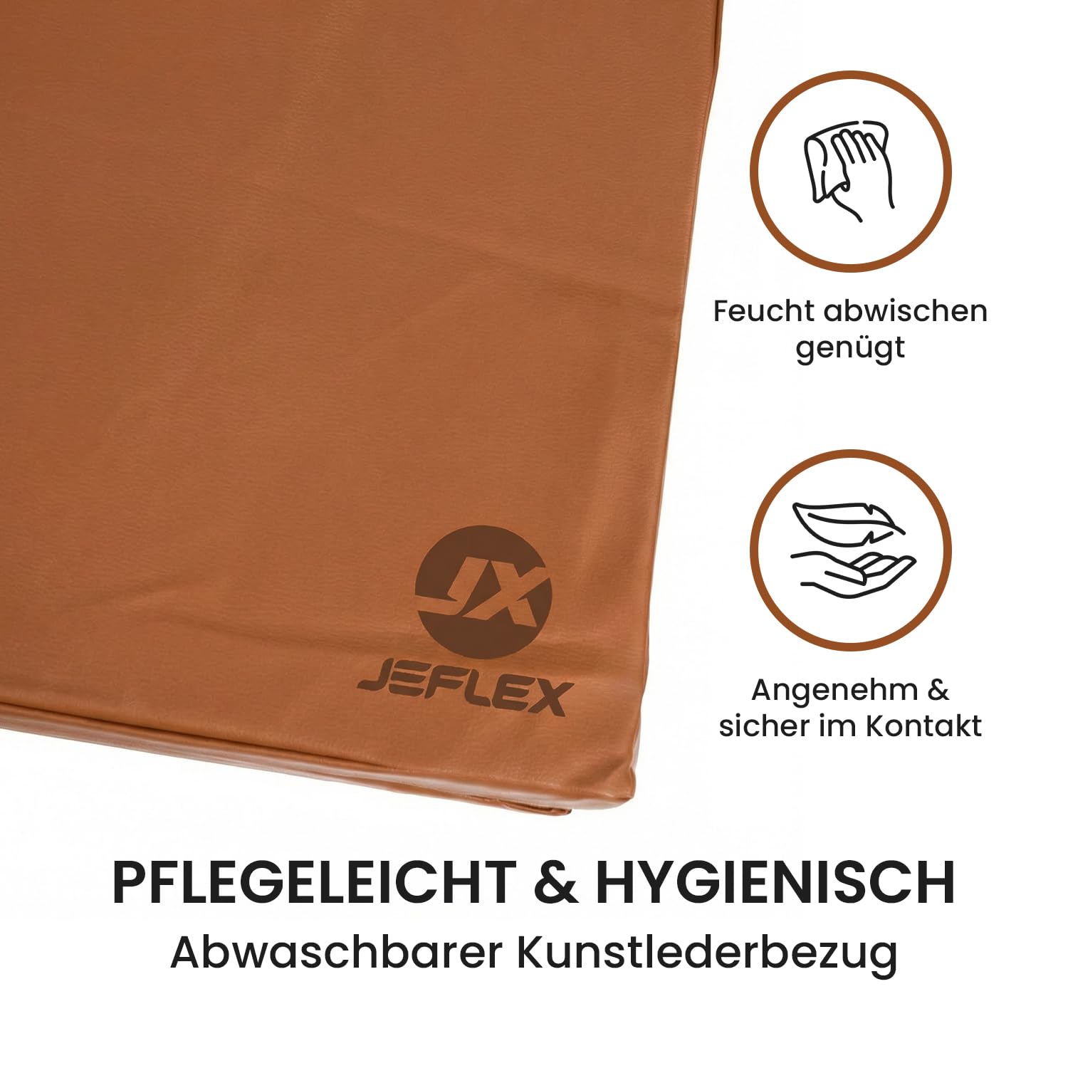 Jeflex - Matelas gymnastique pliable 180 x 60 x 6 cm fabriqué en Allemagne/Tatami judo portable/matelas pliable peu encombrant et tapis de yoga/tapis de gym enfant pour chambre d'enfant
