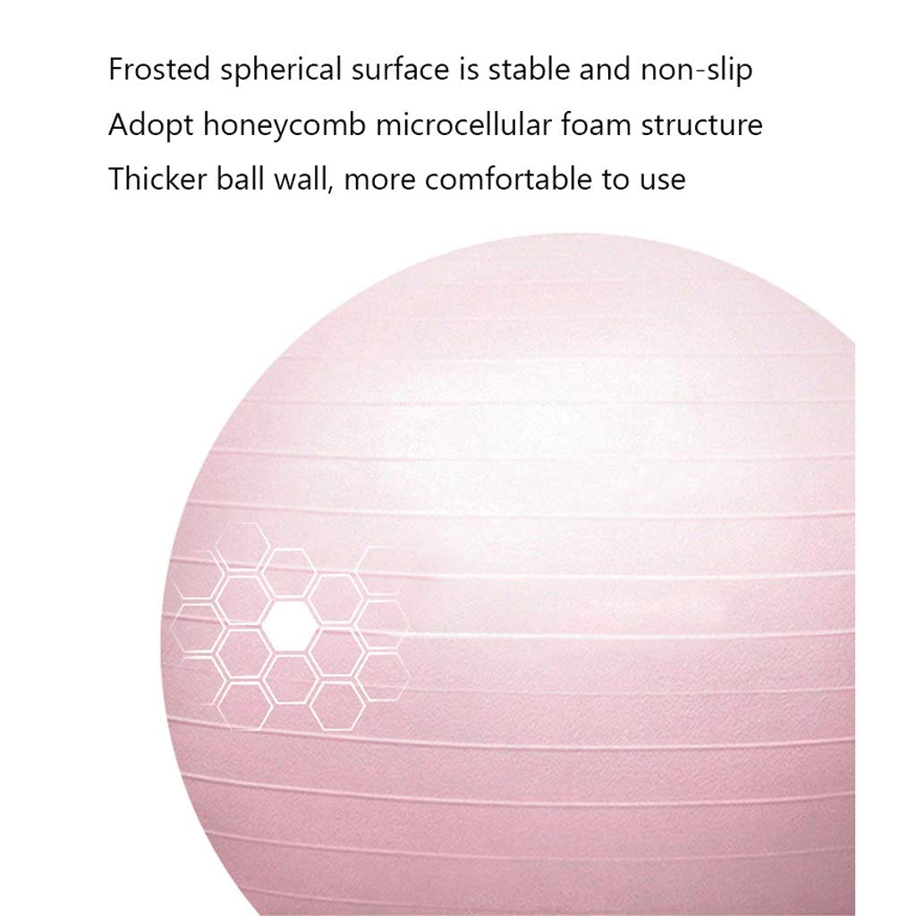 Pelota de Gimnasia Bola de Ejercicios Pilates Ball Balance Ball Yoga Ball Ball Silla for Pilates, Yoga, Entrenamiento del núcleo y Fisioterapia, Rosa (55-75 cm) (Size : 65cm)