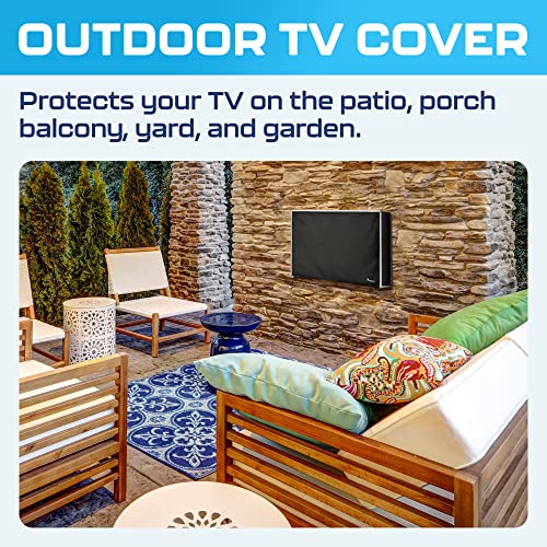 image for Garnetics Outdoor TV Cover 24 Inch – Waterproof & Weatherproof TV En