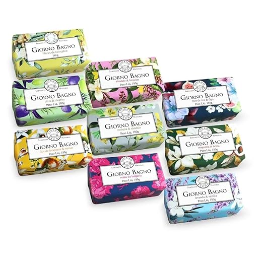 Kit 07 Un Sabonete Barra Puro Vegetal Giorno Bagno