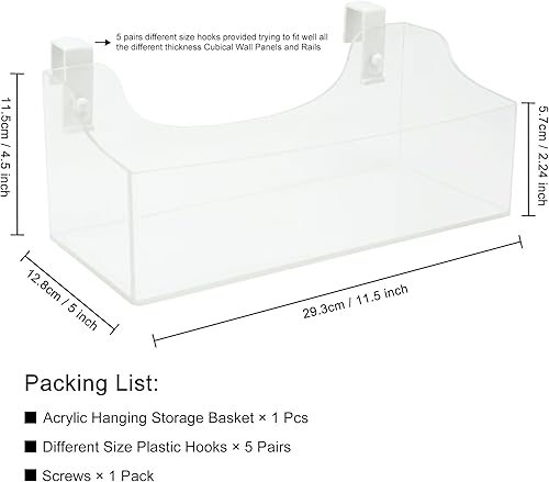 Miniatura 2 de Estante colgante de acrílico para mesita de noche, organizador de mesita de noche multiusos para camalitera, estante de pared cúbico, organizador