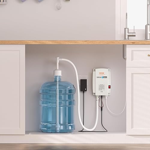 Vista 29 de VEVOR Sistema de bomba dispensador de agua embotellada, sistema de dispensación de 2 x 5 galones, dispensador eléctrico automático de agua, bomba