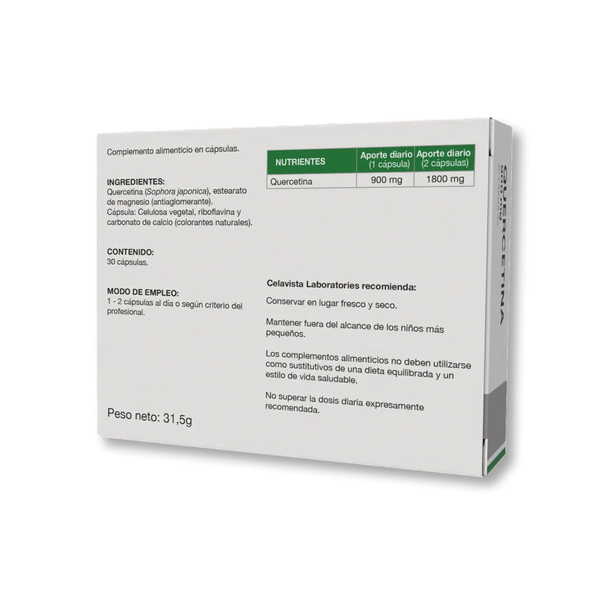 QUERCETINA CMB 30cap. – gélules qui facilitent la supplémentation quotidienne, boîte de 30 gélules, à prendre régulièrement selon la dose conseillée et associe fonctionnalité pratique et sensation agr