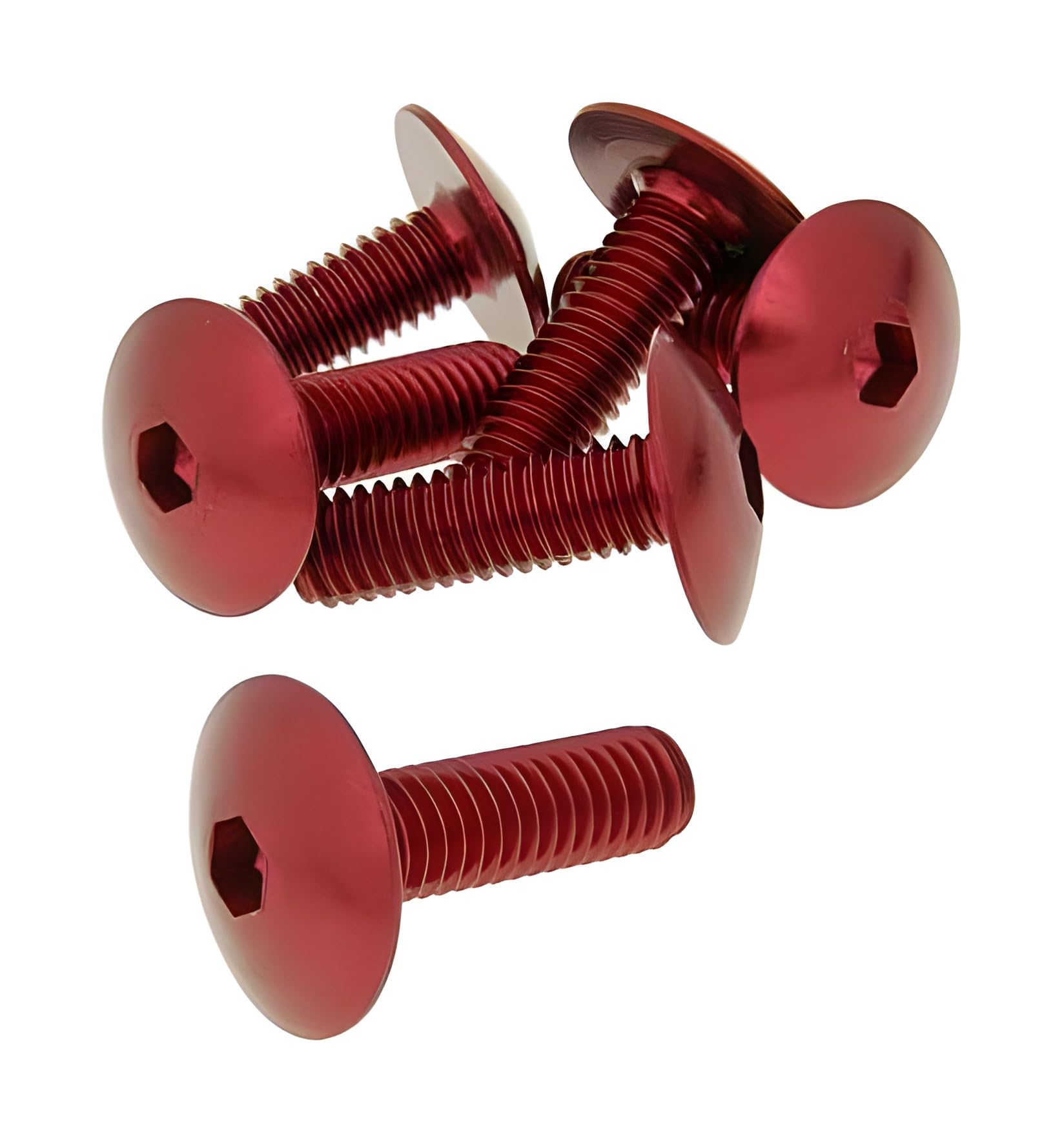 Vicma fairing screws hex socket head – anodized aluminum red – set of 6 pcs – M6x20