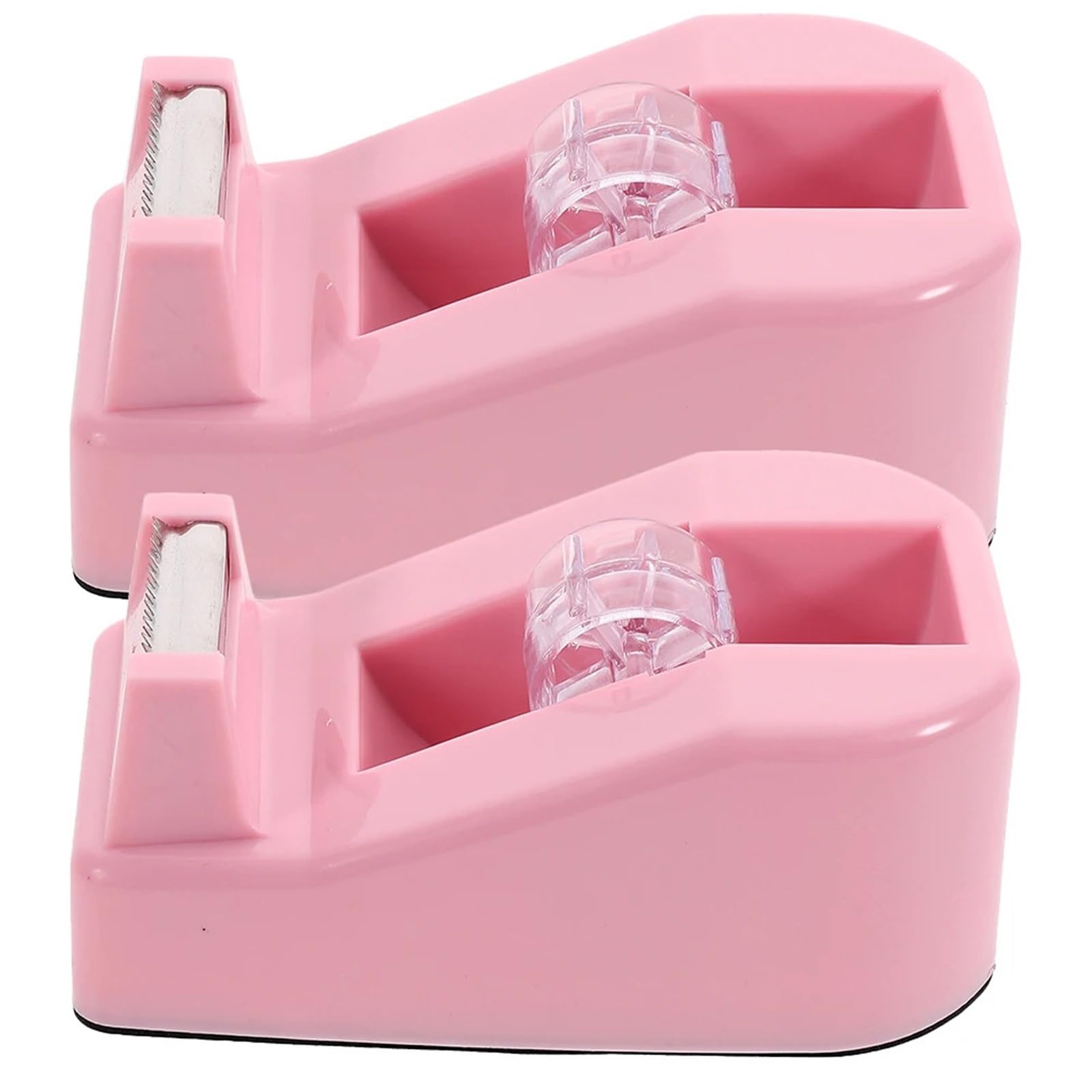 Lot De 2 Distributeurs Ruban Adhésif Couleur Macaron, Jolis Supports En Plastique, Fournitures Bureau, Papeterie Des DéCoupes Nettes Et PréCises
