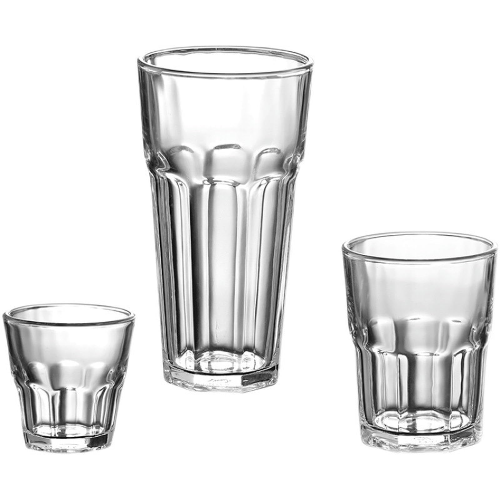Vaso de vidrio templado de estilo europeo simple, exquisito y duradero, parte inferior gruesa de 150 ml (10 piezas)