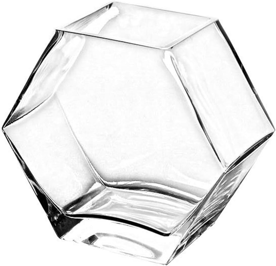 GRFIT Aquarium Small Fish Tank, Clear Glass Hexagonal Aquarium Tank, Desktop Small Fish Tank, Eco-Friendly Tropical Fish Tank Aquarium Fish Tank