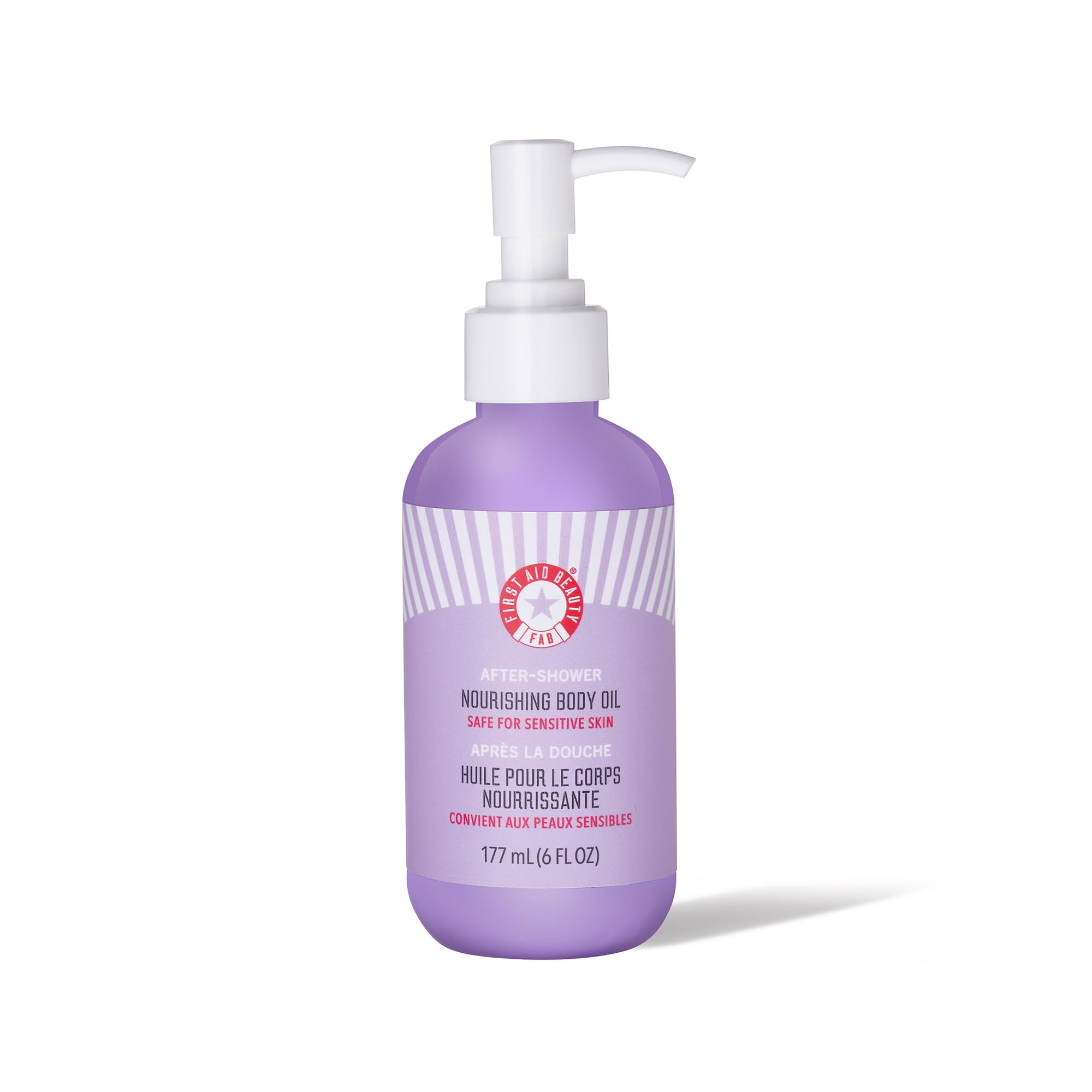 First Aid Beauty Nourishing After-Shower Body Oil Hydrates Skin + Locks In Moisture with Skin-Loving Lipids + Botanicals Safe for Sensitive Skin 177 mL