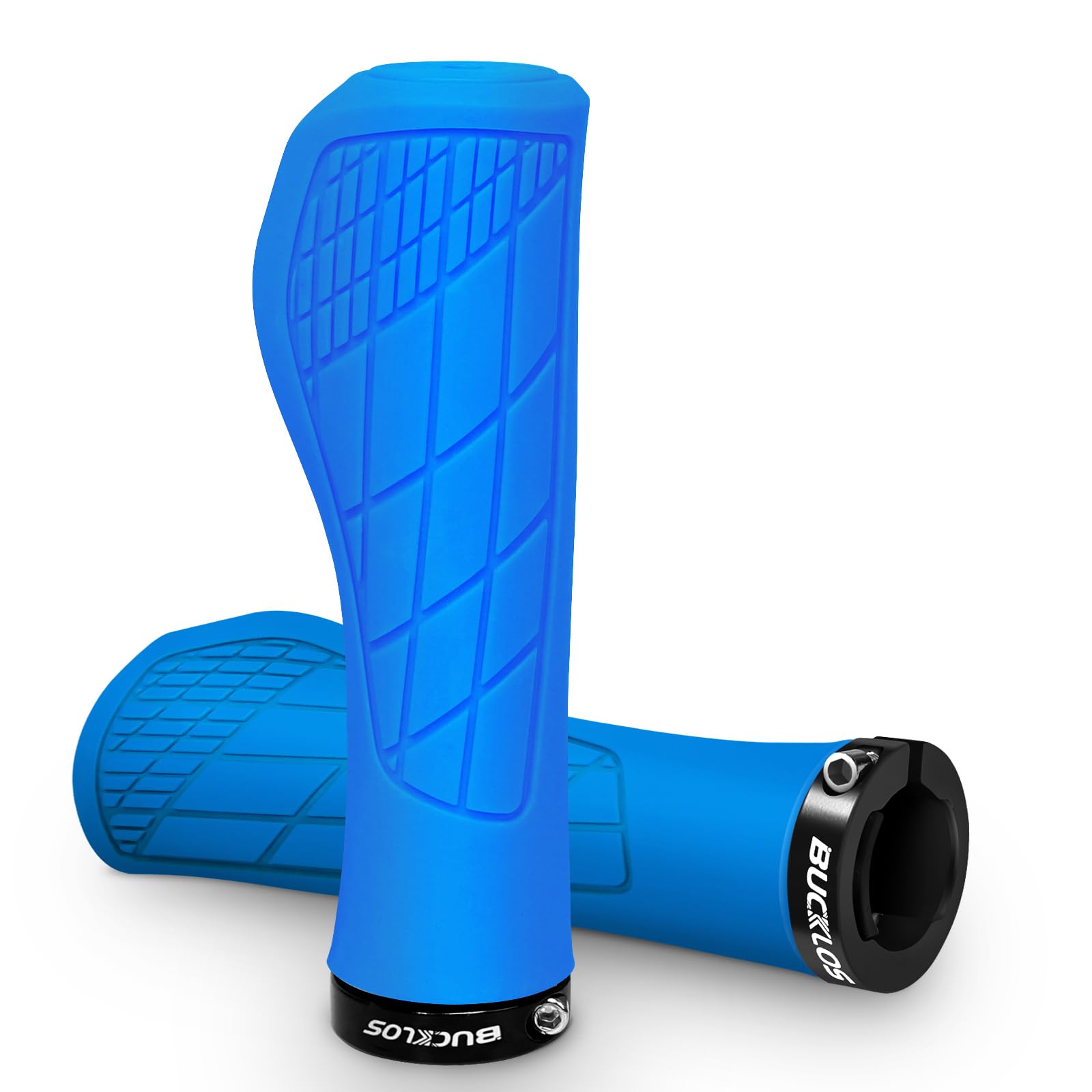 AEYINO Bike Handlebar Grips - Ergonomic Mountain Bike Grips With Single Lock-on, Comfortable Rubber Anti-Slip Handle Grips, Bicycle Handle Bar for 22.2mm MTB, BMX, Scooter Grips, City,Trekking,Cruiser — image 1