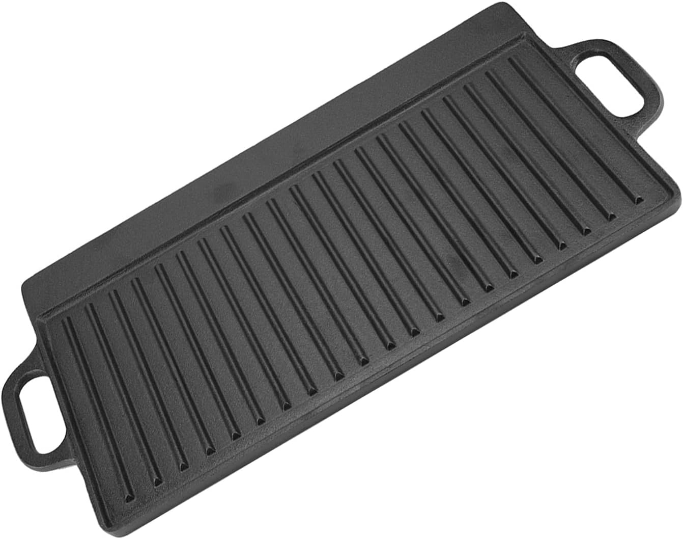 Non Stick Griddle Pan, Ridged and Flat Double Sided Baking Cooking Tray Bakeware, Even Heat Distribution, Excellent Heat Retention, Easy Cleanup, Quick Food Release, Cast Iron