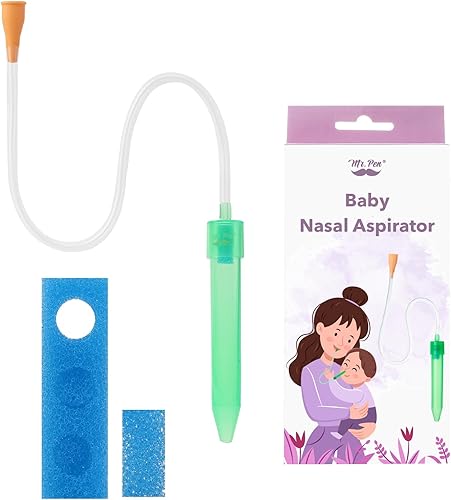 Mr. Pen Aspirador nasal para bebés con 3 filtros de higiene adicionales, succión nasal para bebés