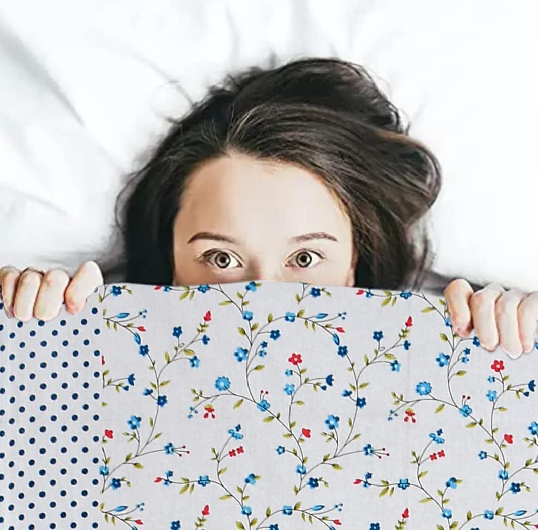 Homescape Cotton Top Sheets Pair of 2 / Top Sheet Cotton/Cotton Bed