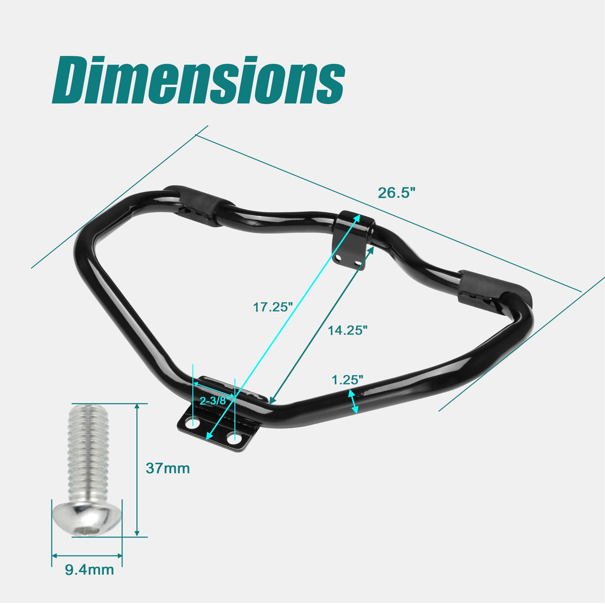 Amazon.com: MoKitDora Sportster Crash Bar Highway Rail Mustache