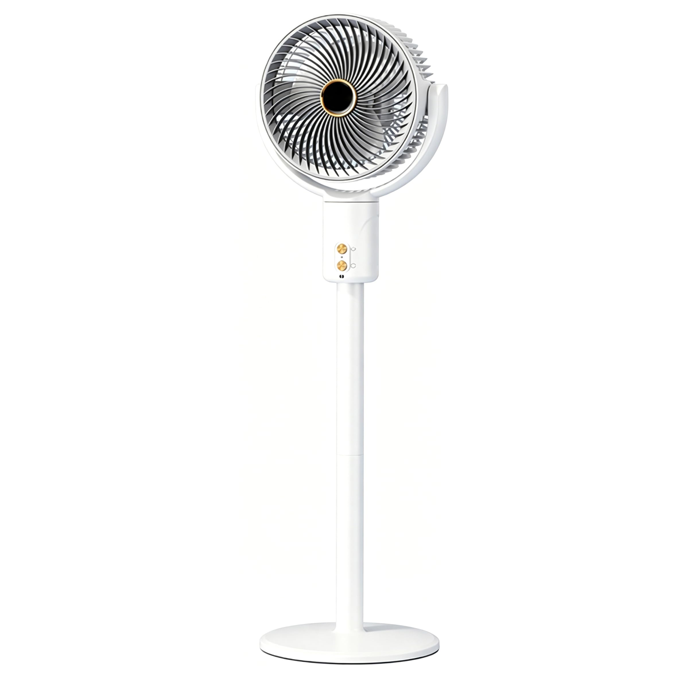 Ventilatore pieghevole, ventilatore da terra portatile, ventilatori oscillanti silenziosi senza fili con altezza regolabile, utilizzo su scrivania e pavimento, portatile oscillante pieghevole bi