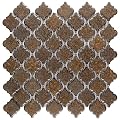 SomerTile FKOLT720 Hudson Tangier Brownstone 12-3/8" x 12-1/2" x 5 mm Porcelain Mosaic Tile, Brown, 10