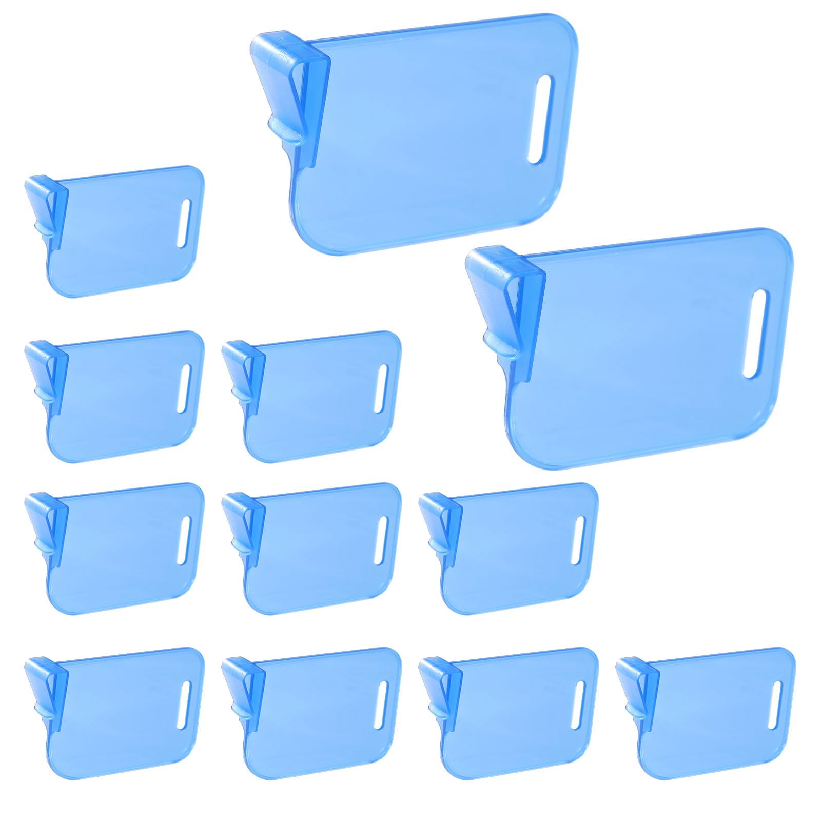 Penitue 12pcs Card Box Dividers, Adjustable Trading Card Dividers Securely Separator Clips Cardboard Side Wall Storage for Sports Baseball Cards Collection (Blue)