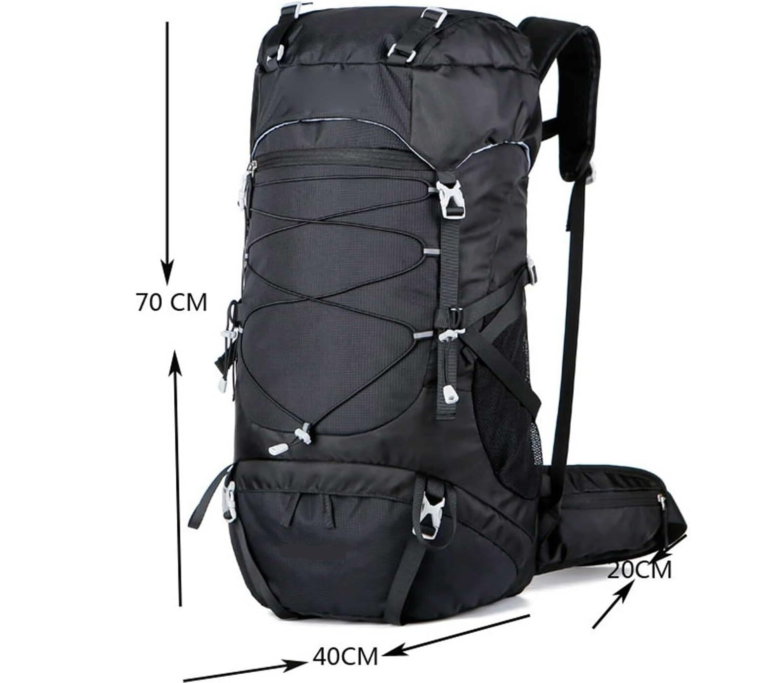 Bergsteiger Tasche Wasserdichter Wanderrucksack 50L, Leichter Wasserabweisender Schul-, Reise- Und Campingrucksack Reiserucksack
