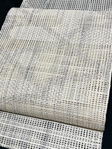 夏帯 羅織 八寸名古屋帯 松葉仕立て 正絹 幾何学 - 製品詳細