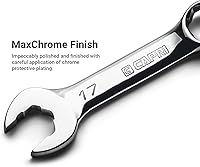 Vista 4 de Capri Tools XT90 WaveDrive Pro Juego de llaves combinadas para pernos regulares y redondeados (8 piezas SAE (Stubby) / bolsa enrollable)