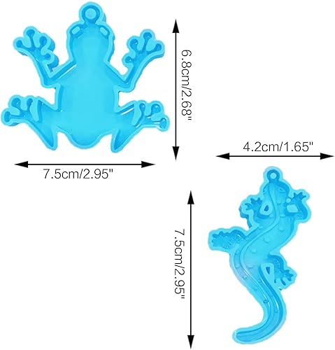 Miniatura 4 de Molde de silicona para velas de geckorana 3D, molde de resina epoxi, herramientas colgantes de joyería, suministros de fabricación de manualidades
