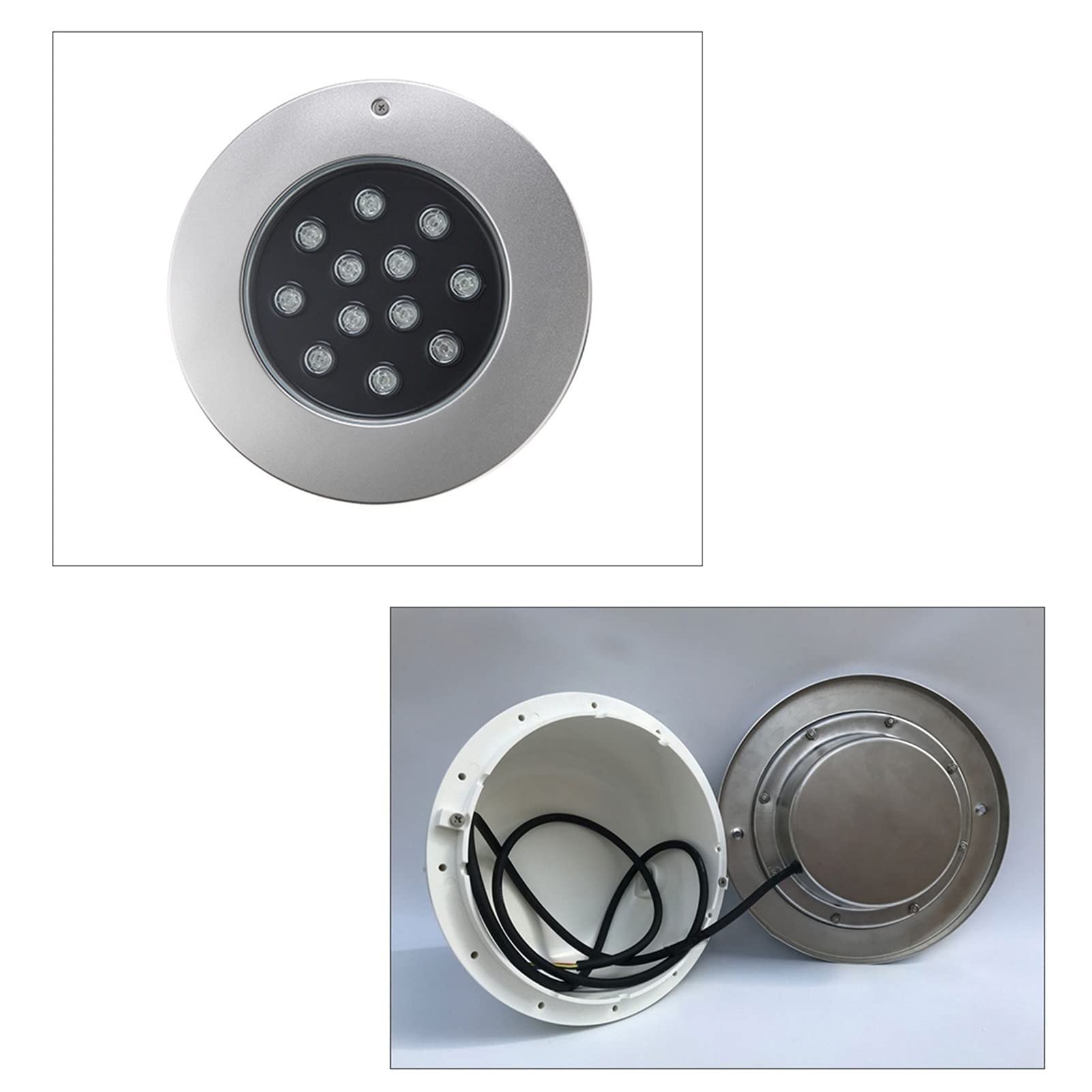Tauchbare Led-Poolleuchten – Wasserdichte Unterwasserleuchte, Einbaustrahler Unter Wasser, Led-Unterwasserleuchte, 12 V Ip68 Wasserdichte Edelstahl-Landschaftsleuchten, Villa-Schwimmbadleuchten (Bla