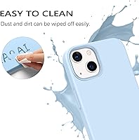 Vista 2 de GUAGUA Funda para iPhone 13 Mini, iPhone 13 Mini, funda de silicona de gel suave, delgada, ligera, forro de microfibra, textura de cojín a prueba