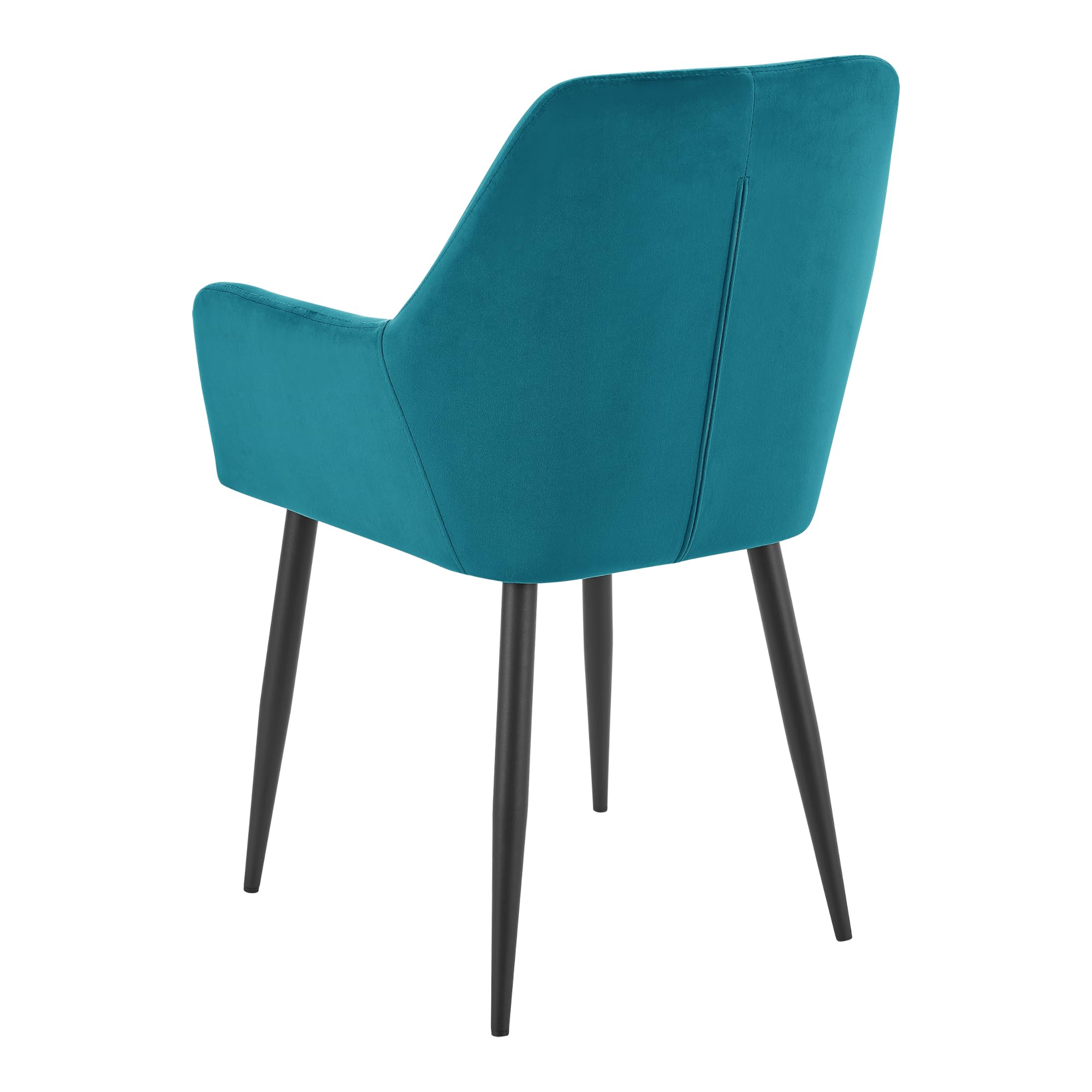 [en.casa] Juego de 2 Sillas de Comedor Hollola con Reposabrazos Set de 2 Sillas de Cocina Asientos tapizados Terciopelo y Acero 86 x 57 x 56 cm Altura del Asiento: 48 cm - Turquesa