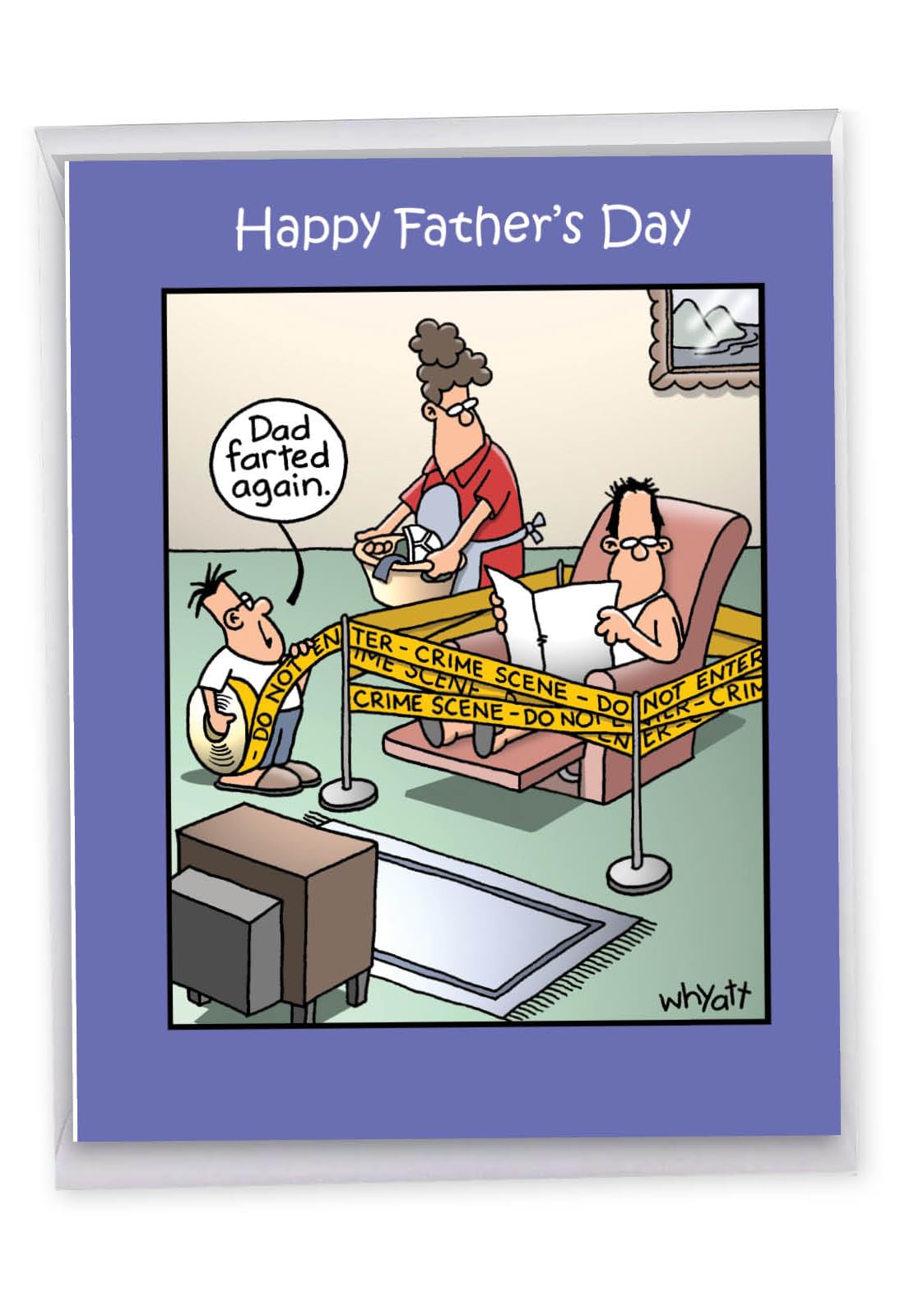 NobleWorks - Funny Card for Father's Day (8.5 x 11 Inch) - Big Appreciation, Humor Notecard for Dads, Stepdads - Dad Farted Again J0126