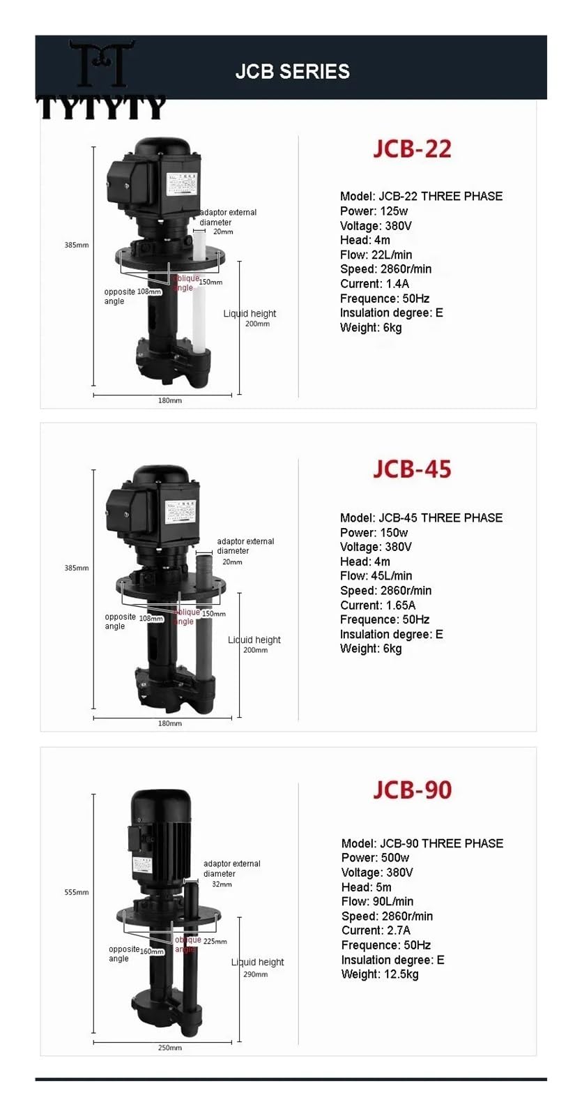 Pompa chłodząca CNC do obrabiarek, narzędzia, cykl oleju, pompa chłodząca, jednofazowa, 220 V, trójfazowa, 380 V (DB25 380 V)