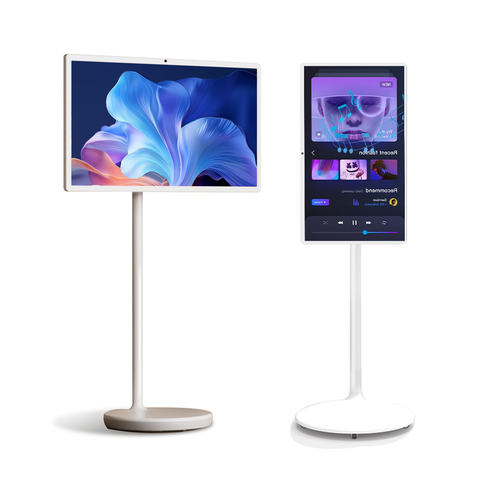 Smart TV Portatile, Monitor Portatile, Android OS,Certificato EDLA,6G+128G, Batteria 8000mAh Integrata, Mirroring Wireless,Adatto per Uso Interno/Esterno, con Telecomando 22inch