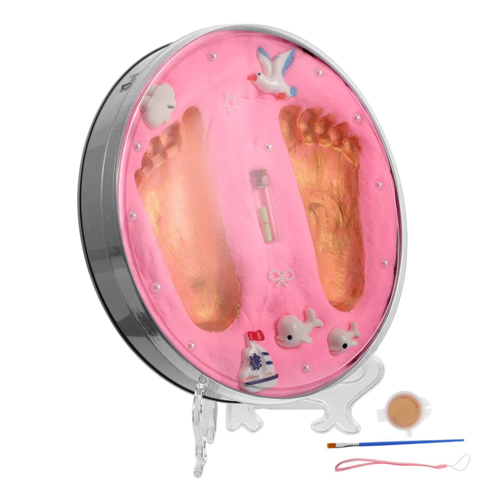 Kit de Huellas de Manos y Pies para Bebés Recién Nacidos Rosa
