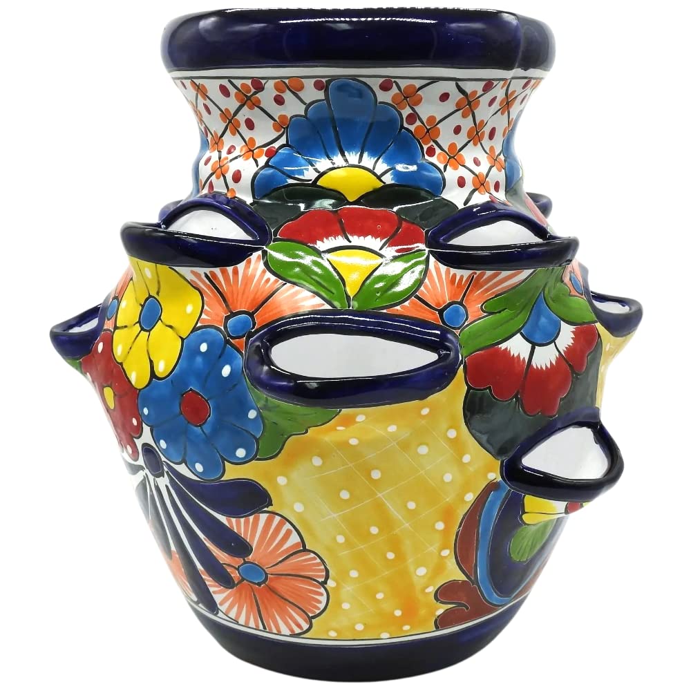 Talavera Strawberry Planter Pot Mexican Pottery Hand Painted Handmade