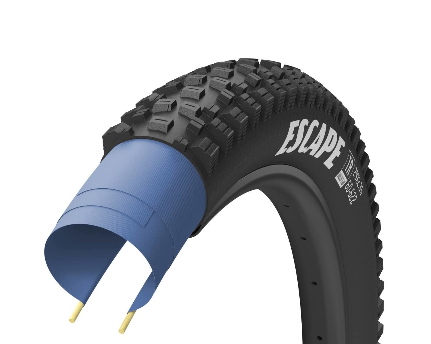 GOODYEAR 27,5x2, Tyre, 60 Escape Tubeless Ready All Mountain Unisex-Adult, Noir