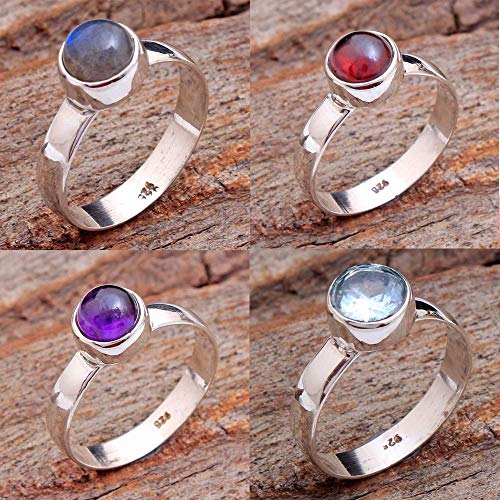 New Year Special Ring Multi Gemstone Ring 925 Sterling Silver Solid Ring US All Size Jewelry Simple Designer Ring Thanks Giving Ring Womens Ring Silver Jewelry