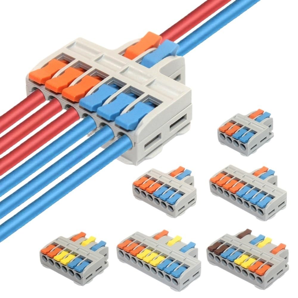 5/10 conectores de empalme de cableado compacto, conector de bloque de terminales de iluminación eléctrico (M-484, 10 piezas)