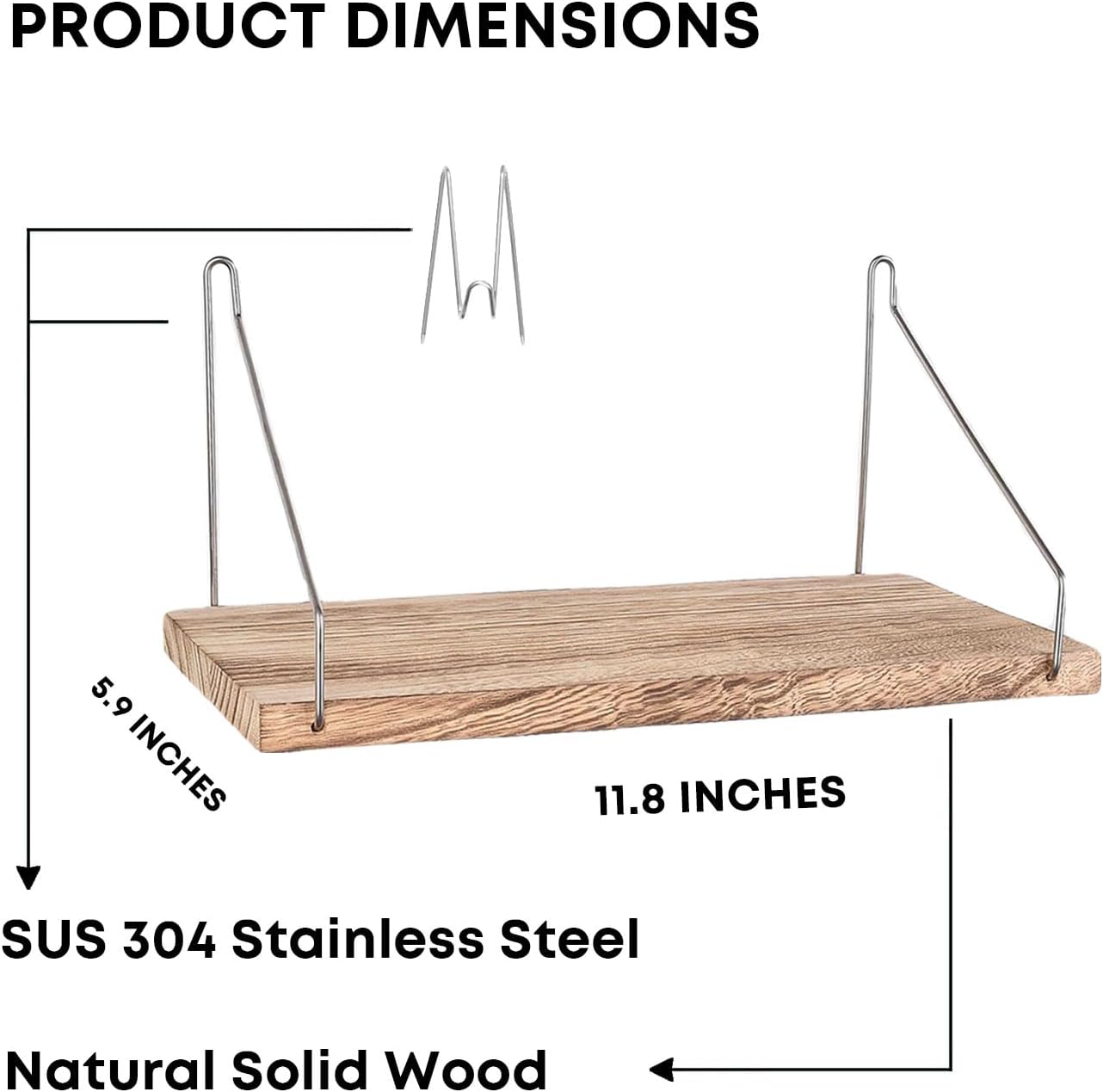 fabric wall cubicle shelf with hooks for work decor, 11.8' wooden cubicle organizer storage shelf with hangers cubicle accessories for women men desk, 3 pack