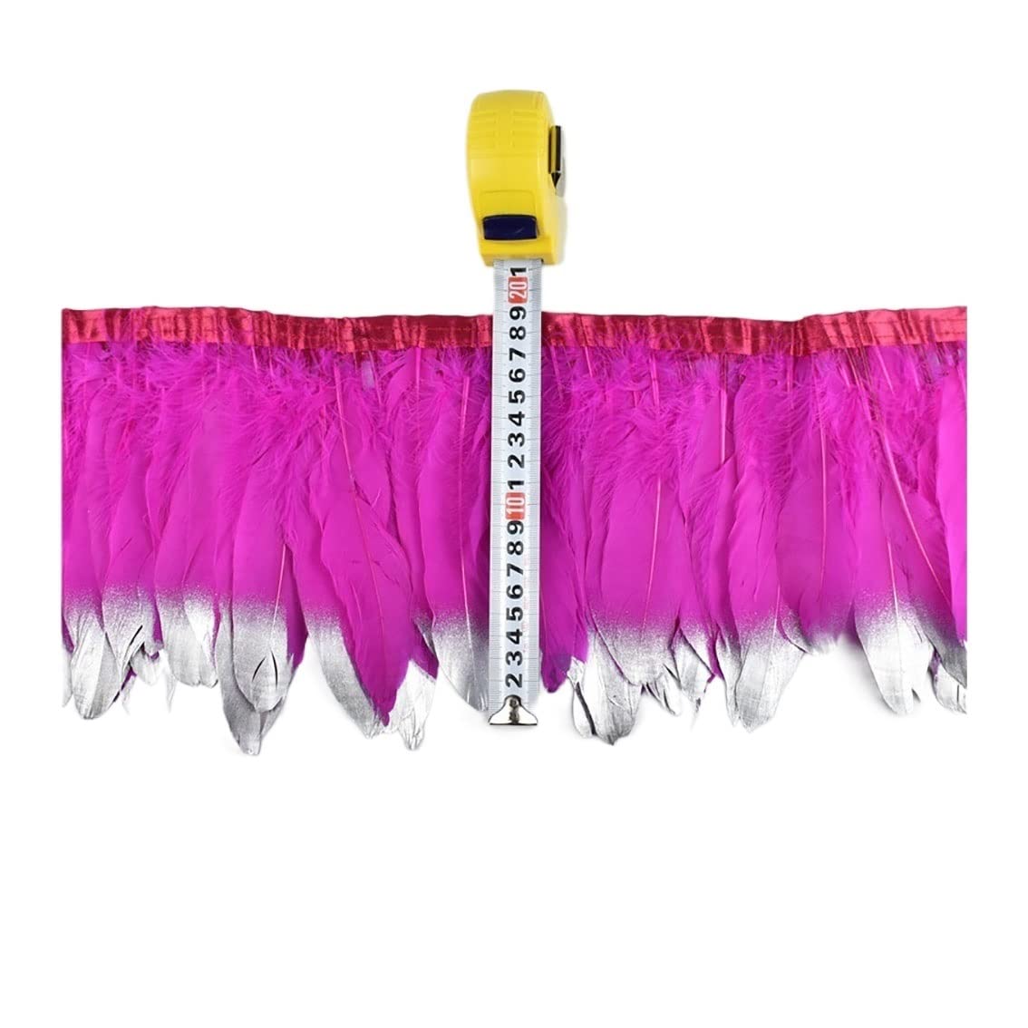 Plumes d'oie blanche trempe rose argent pour cacher couture jupe
