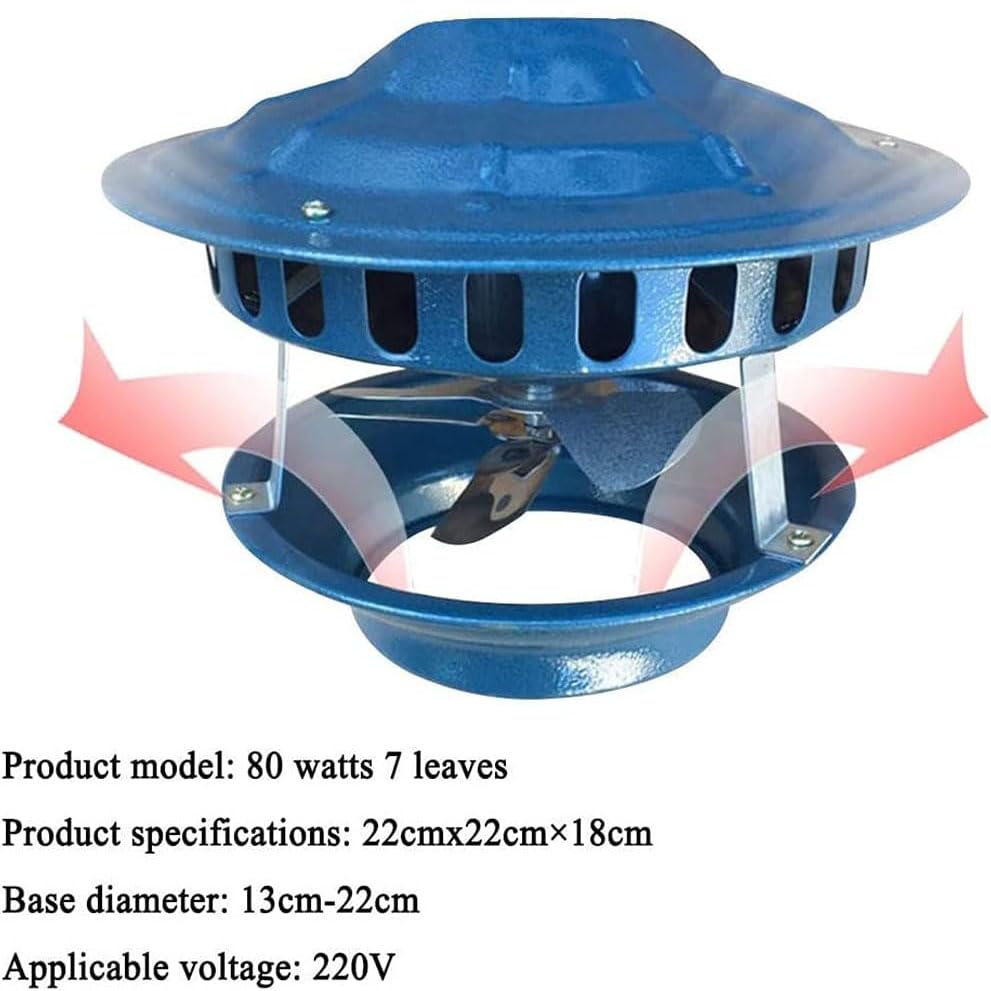 Ventilateur d'extraction de cheminée de toit résolvant les problèmes de tirage - 2