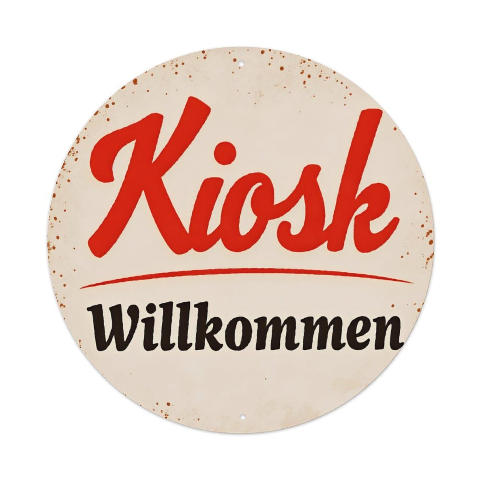 Kiosk Welcome Aluminium Sign 20x20cm