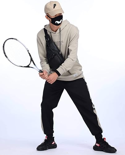 Miniatura 6 de Bolsos cruzados para hombre, bolso bandolera de cuero, mochilas casuales para el pecho, bolsa de hombro, mochilas de senderismo de viaje