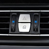 Vista 7 de x xotic tech Interruptor de bloqueo de ventana de luz de emergencia, botón de ventilación de CA, compatible con BMW Serie 5 6 7 X3 (plateado)