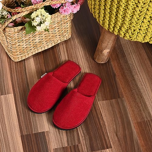 Image of Women's Home Slippers Indoor Bedroom Room Winter House Cloth Slippers for Women Girls