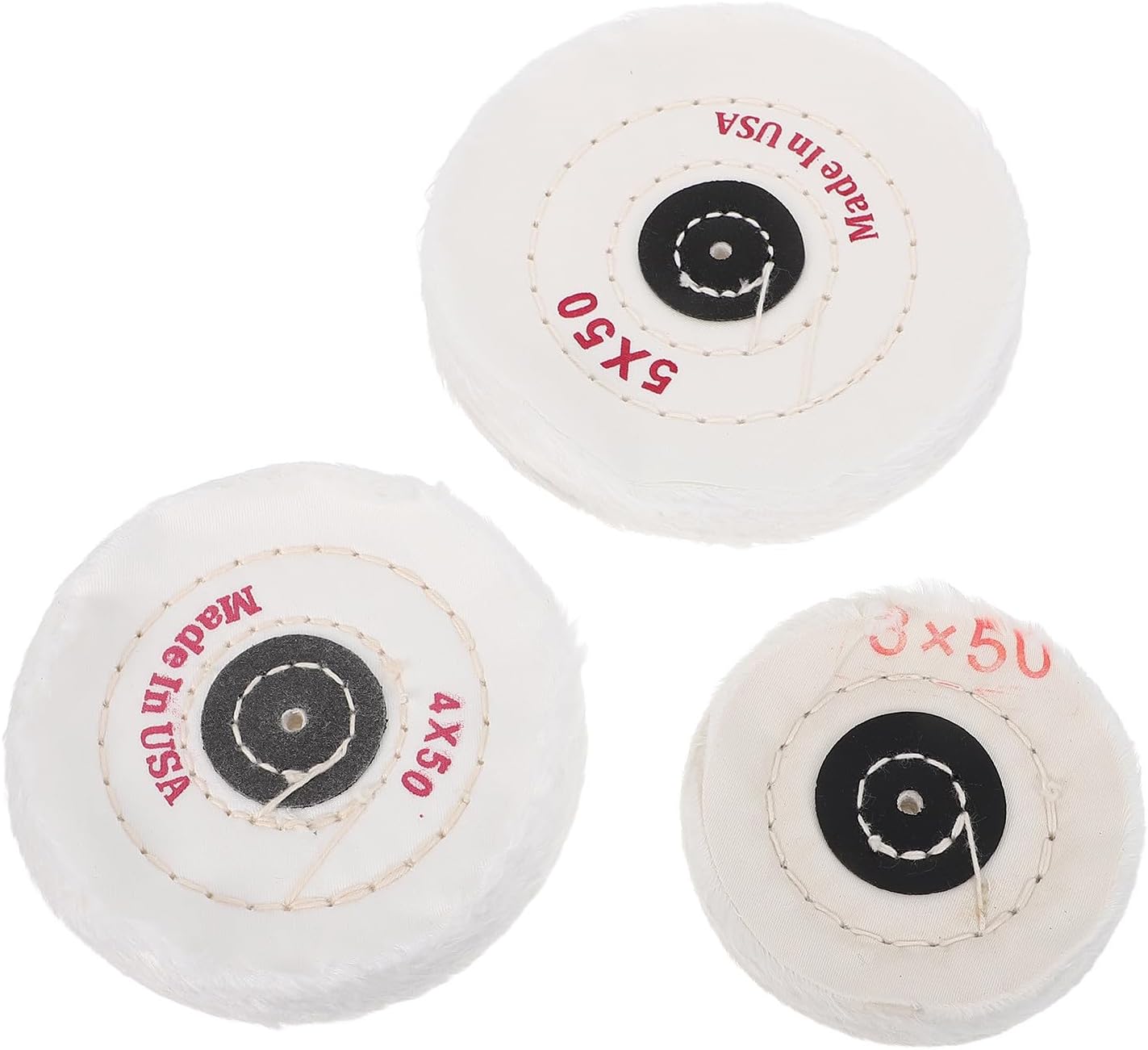 3pcs Cloth Buffing Wheels for Bench Grinder Polishing and Grinding