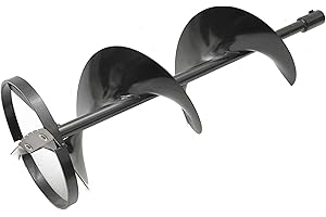Bolt-On Blades 10-Inch Ice Fishing Auger for 3/4-Inch Shaft Black