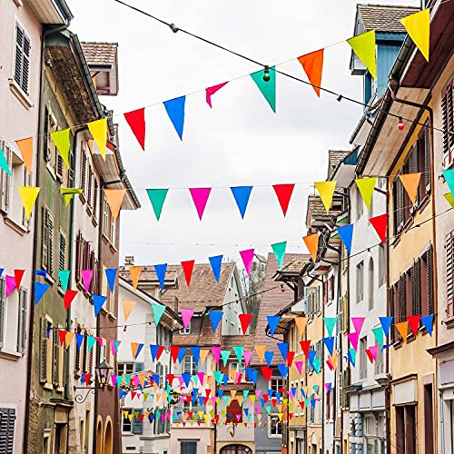 250pcs 80mètres, drapeaux de fanion multicolores, décorations en tissu de nylon corde de bannière d'ouverture par Crystal Lemon Cover